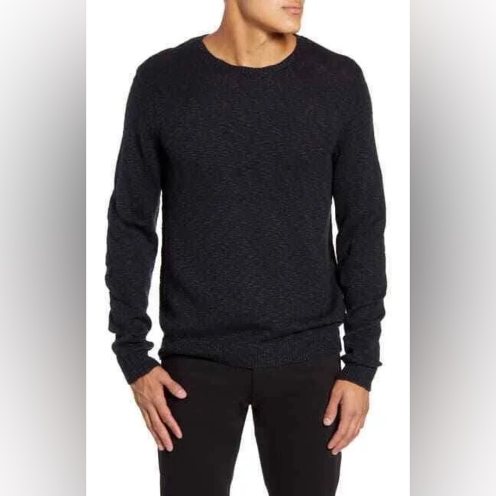 Mens Calibrate Gray Wool Blend Sweater Size Small